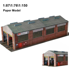 papergaragemodel, traingaragemodel, paperbuildingmodel, 187assemblemodel