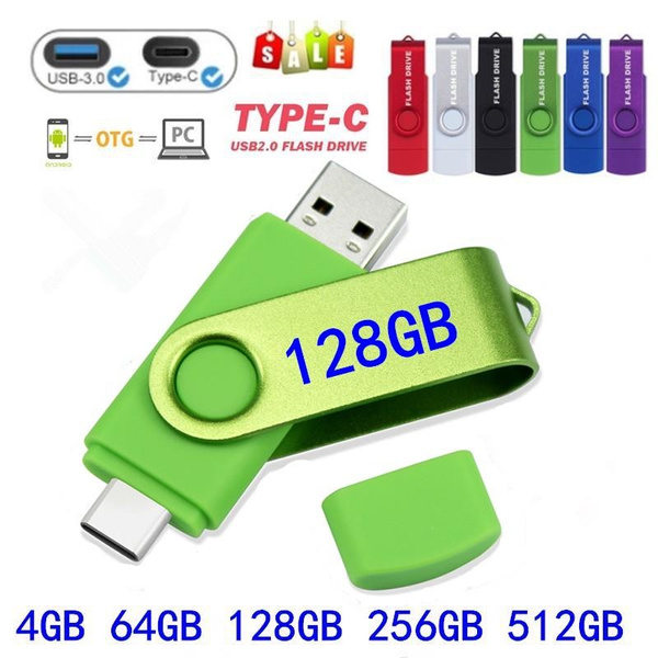 Para Android Otg 3 en 1 unidades flash USB Tipo-c & Micro 512gb 256gb 128gb  64gb 32gb 16gb Pendrives Pen Drive Cle para teléfono