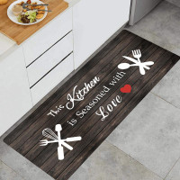 X&M HDeco Kitchen Mat Cushioned Anti-Fatigue Kitchen Rug，Door Mat Non-slip  Mat & Kitchen Rug,Perfect for Entry Way Kitchens(40*60/50*80/40*120/50*120/50*160cm)