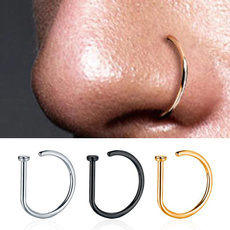 Steel, dshapednosering, Jewelry, nosering