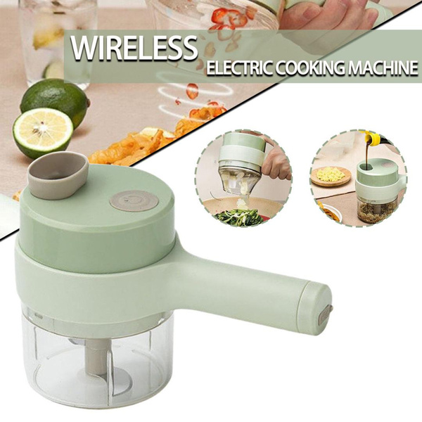 4 1 Handheld Electric Vegetable Cutter Set