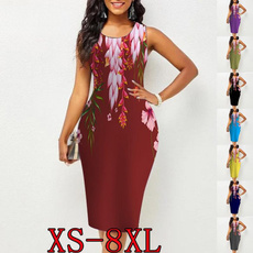 Summer, fashion women, printeddres, Necks