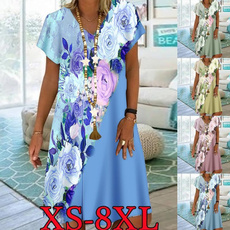 Summer, printeddre, sleeve dress, Sleeve