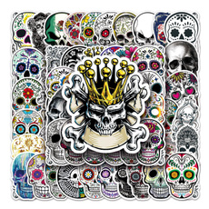 Stickers, pvcwaterproofgraffitisticker, skull, Luggage