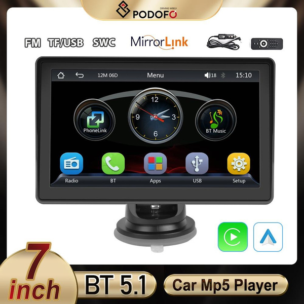 Podofo 7 hd touch screen portable car monitor vehicle backup camera
