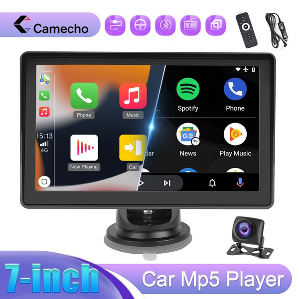 CAMECHO 7'' HD Touch Screen Portable Car Monitor Vehicle Backup Camera