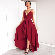Deep V-Neck, sleeveless, fashion women, long skirt