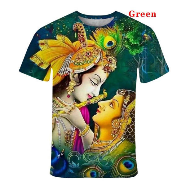 T-shirt Unisexe à Manches Courtes - Impression 3D Lord Shiva Harajuku - Multicolore - Neuf Avec étiquettes