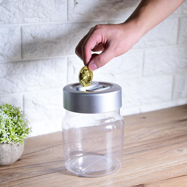 Machine LCD Display Digital Money Box Jar Euro Coin Counting Box Money