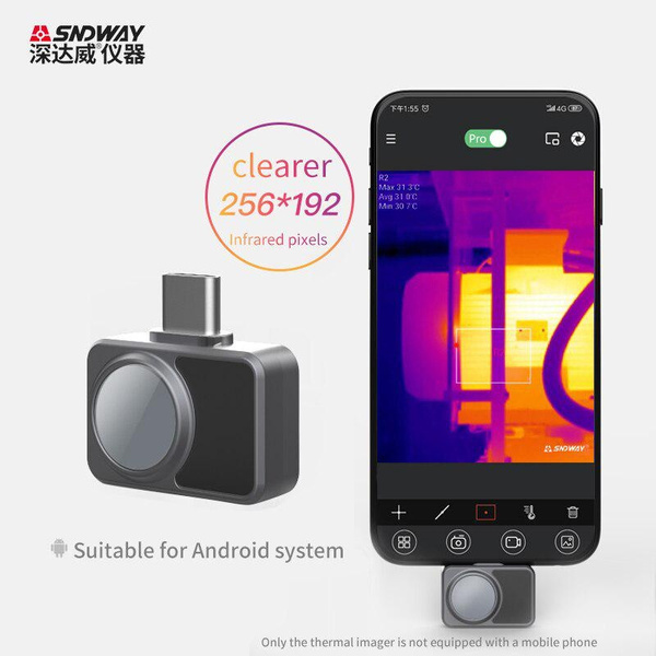 SNDWAY Mobile Phone Thermal Camera SW8256 Infrared Thermal Imager For