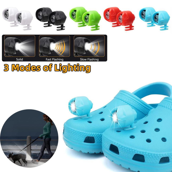 1/2Pcs Headlights for Crocs ABS Lights Flashlight Attachment for Crocs ...