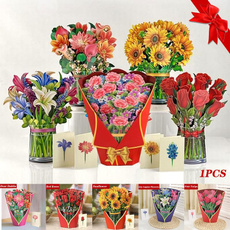 Flowers, flowerbirthdaycard, popupflowercard, freshcutpaper