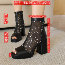 fishmouthnetboot, Fashion, Simple, short boots
