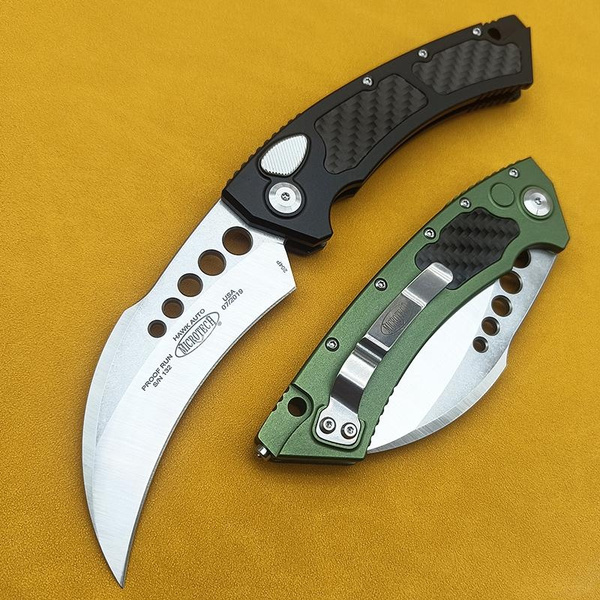 New HAWK AUTO Spring Assisted Knives Jump Knife T6-6061 Aluminum Handle ...