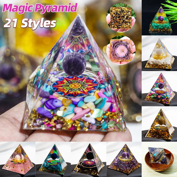 21 Styles Magic Orgonite Pyramid Amethyst Crystal Sphere Constellation