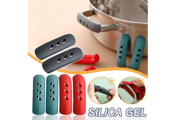 1-2pcs Grip Silicone Pot Holder Sleeve Heat Resistant Pot Glove