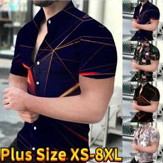 menshortsleeve, tshirtsbuttons3d, printed, Men