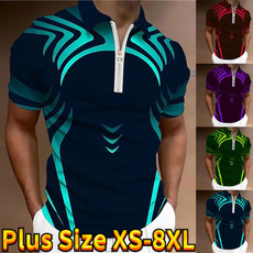 menshortsleeve, tshirtsformen3d, Plus Size, Simple