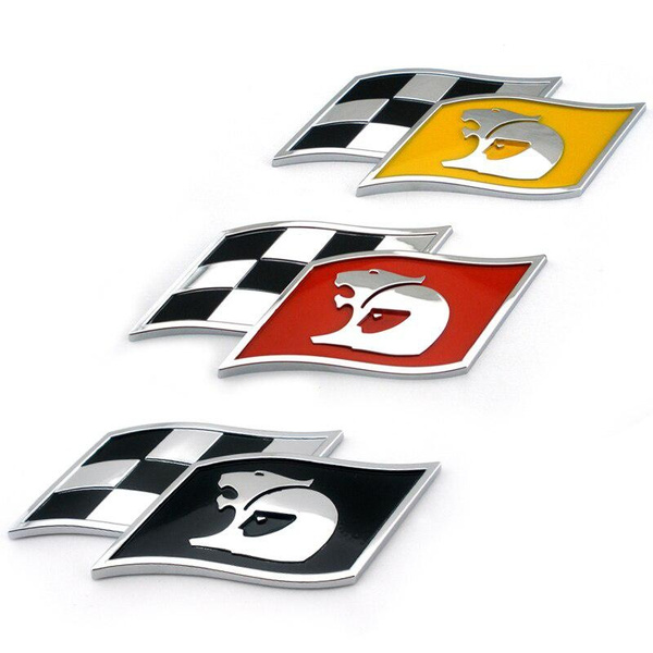 Holden HSV 3D Badge Emblem Sticker Chrome Lion Flag Commodore Wagon