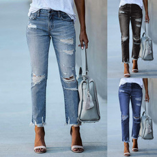 womens jeans, Moda, high waist jeans, rippedjean