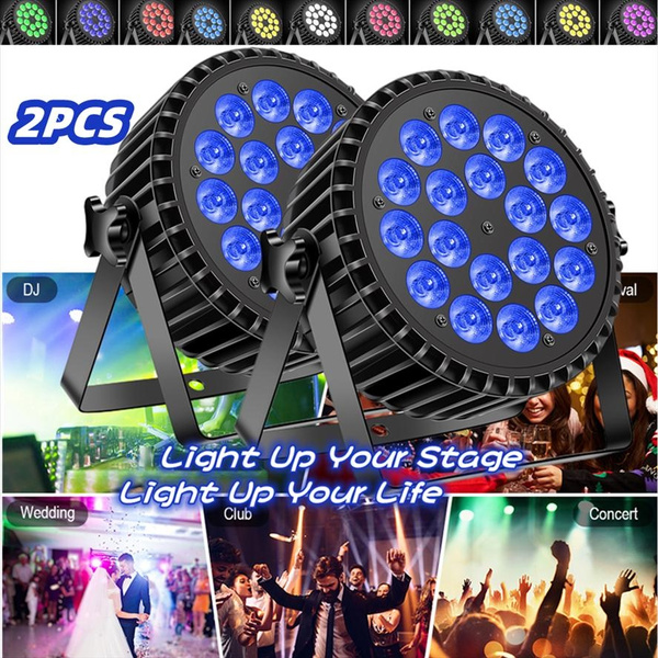SUFEIY 1Pcs Led Mini Par Light 18x1W Beam Wash DMX Stage Light Effect KTV Dj Bar Party Wedding Disco Concert