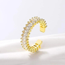 Cubic Zirconia, Fashion, gold, for