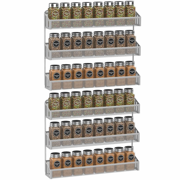 2 Pack Spice Rack Organizer, 3 Tier Wall Mounted Storage Rack Hanging ...