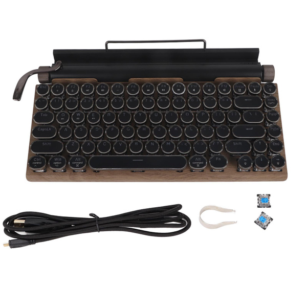 Retro Typewriter Keyboard 83 Keys Wireless Mechanical Keyboard 