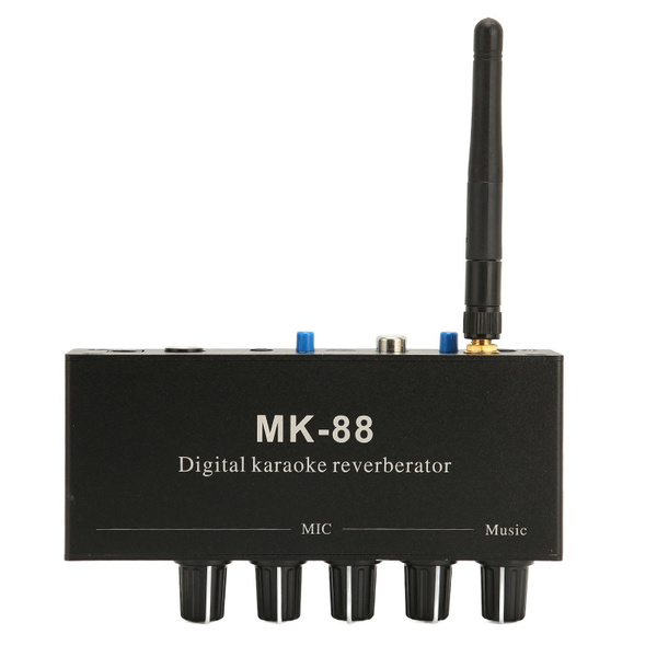 6.5mm Mixer With Antenna Portable Digital Karaoke Reverberator Dual Microphone Input Sound Mixer