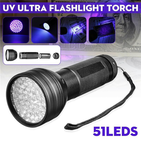 UV Flashlight Black Light Blacklight Detector for Dog Urine Ultraviolet ...