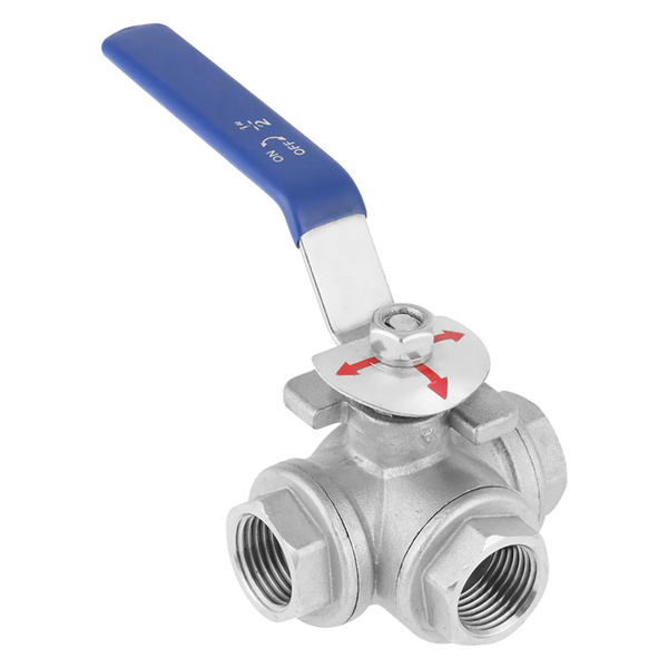 304 Stainless Steel Full Port 3-Way Valve, Female Thread Valve with ...