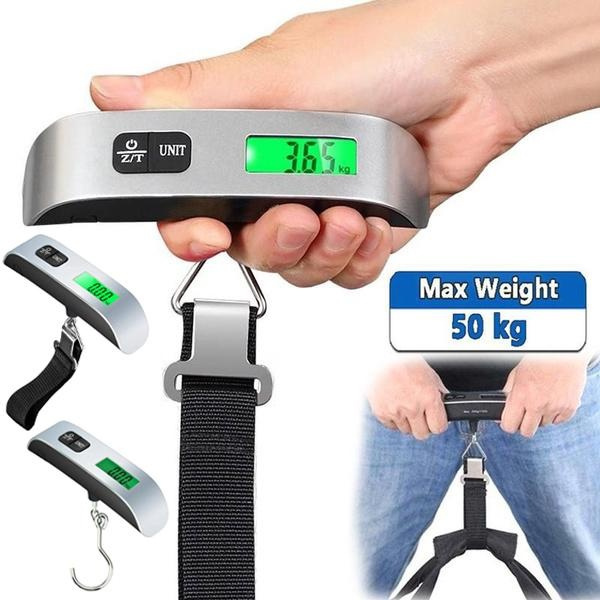 50kg/110lb Portable Electronic Hand Luggage Scale LCD Digital