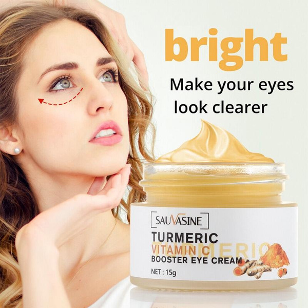 1/5pcs Turmeric Vitamin C Brightening Eye Cream 15g Remove Dark