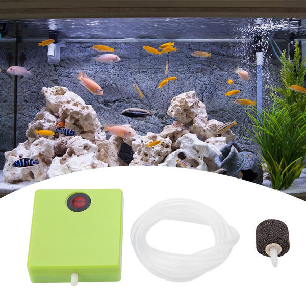 Aquarium Pump Bubble Stone Fish Bubbler Hydroponics Power Button Tube ...