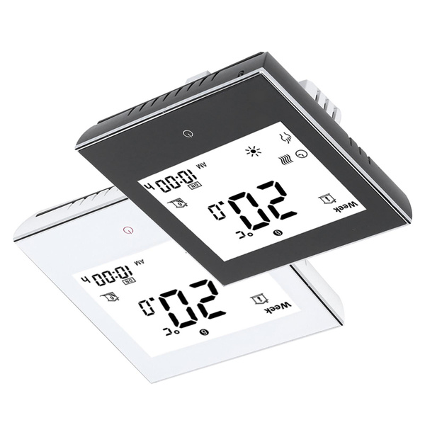 Touchscreen Programmable Thermostat, LCD Backlight Digital Heating