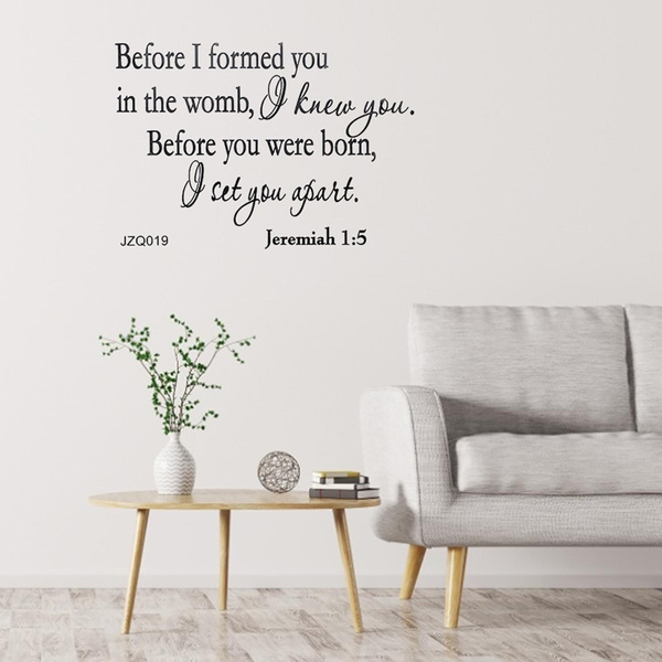 Christian Quote PVC Wall Art Stickers Bible Verse Wall Decals Religious ...