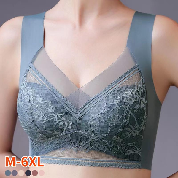 M-6XL Plus Size Seamless Push Up Bra Sports Bras for Women Breathable Lace  Bra Crop Tops 6 Colors Available