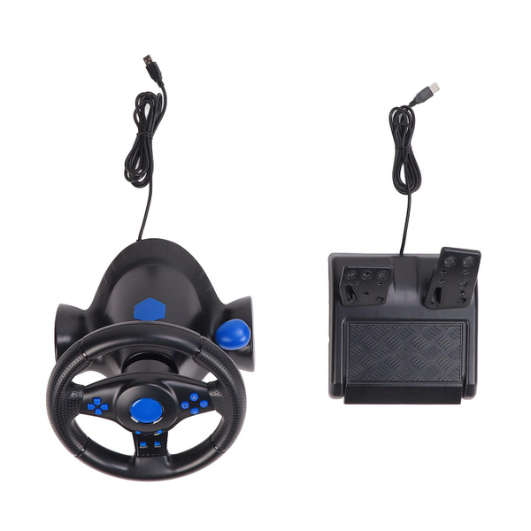 Game Driving Wheel, Plug and Play Game Steering Wheel Programmable 180