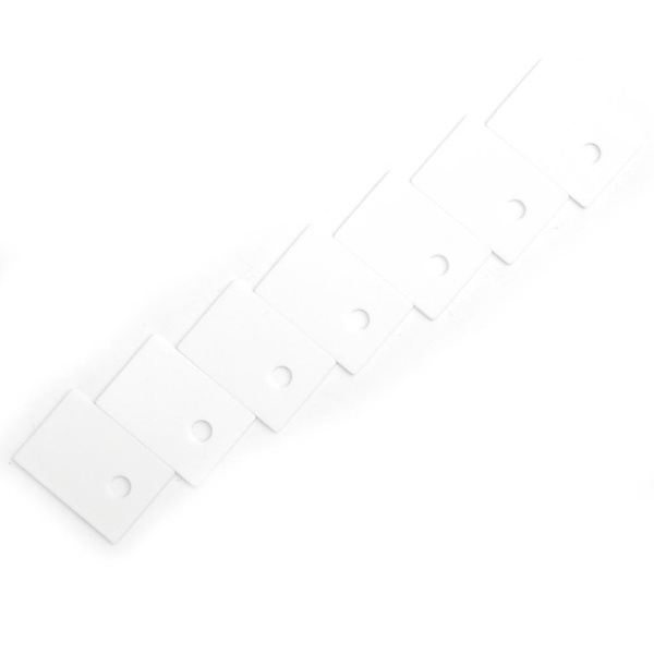 100 Pcs Ceramic Sheet TO220 Alumina Ceramic Insulating Sheet 3.2mm MOS