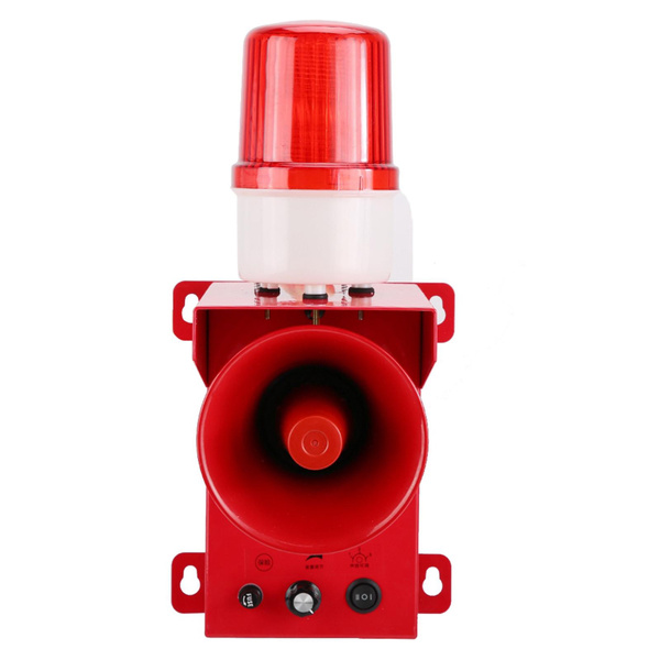 Sound and Light Alarm Horn, Waterproof IP65 Industry Security Sound and Light Siren Warning