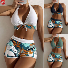 2pieceset, summer bikini, bikini set, printed