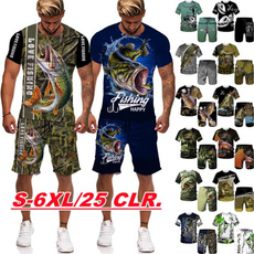 Fashion, fish, short sleeves, huntingclothe