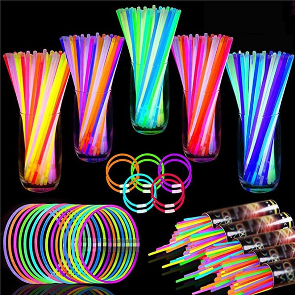 50/100pcs Glow Sticks Party Fluorescence Light Glow In The Dark ...