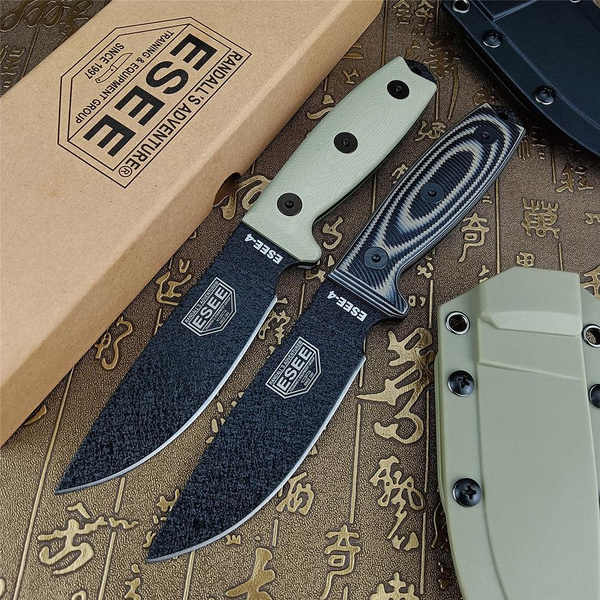 Busse esee4 fixed blade tactical hunting knife with kydex sheath g10