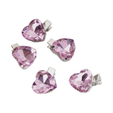 pink, Heart, Love, Barrettes