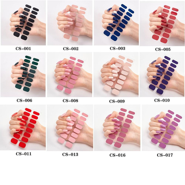 Four Sorts of Nail Stickers Fashion Nail Wraps Self Adhesive Manicure