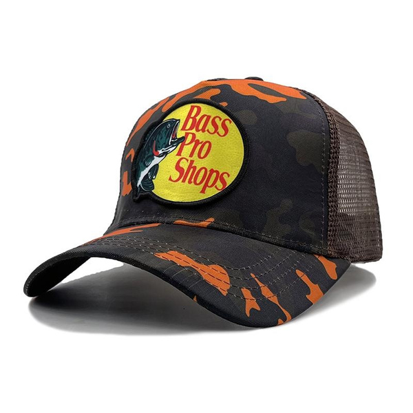 new Bass Pro Shops Fishing Trucker Cap Baseball Caps Cool Summer Fisherman  Mesh Net Hat Funny Design Snapback Hats