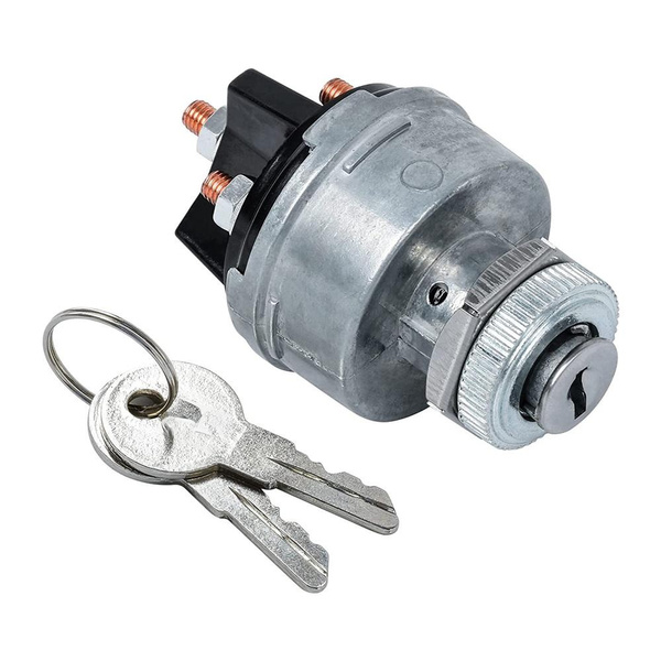 12V Universal Engine Ignition Switch 2 Keys 4 Position On Off Start ACC ...