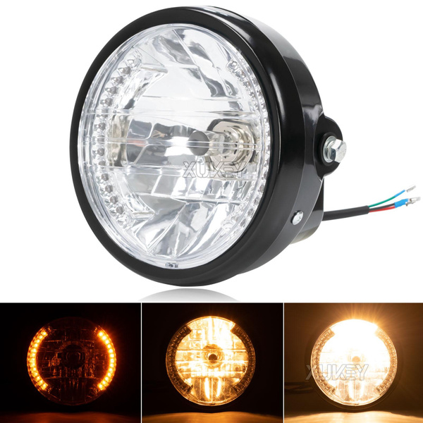 Universal 7 Inch Motorcycle Motorbike Black Headlight LED Front Light