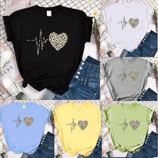 Heart, Necks, Tops, summer t-shirts